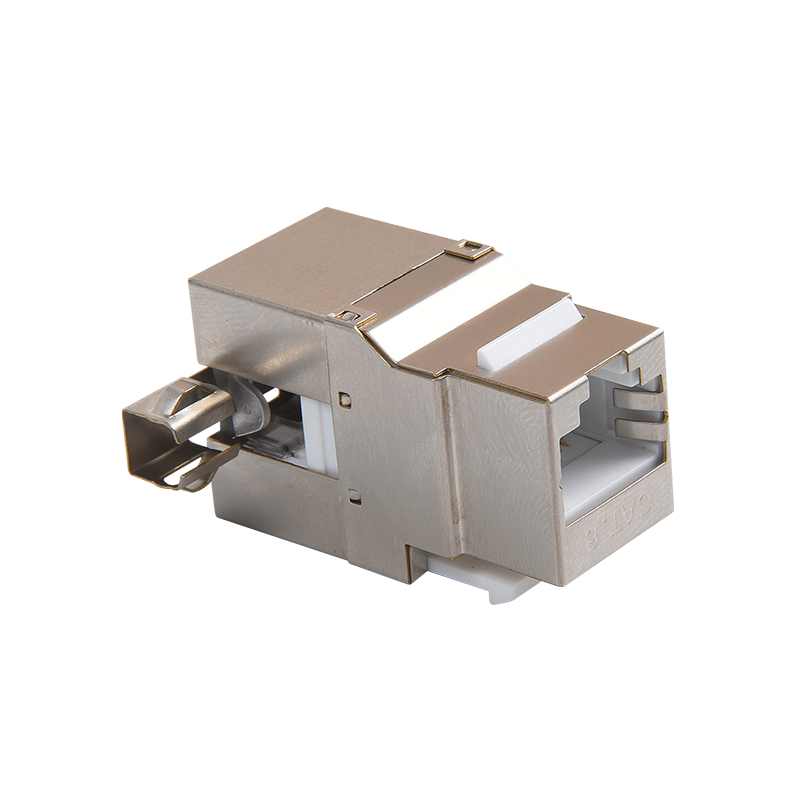 SMT-1016D8C6-FTP 180 Derece Koruyucu Cat6A Keystone Jack 110 ve Krone IDC