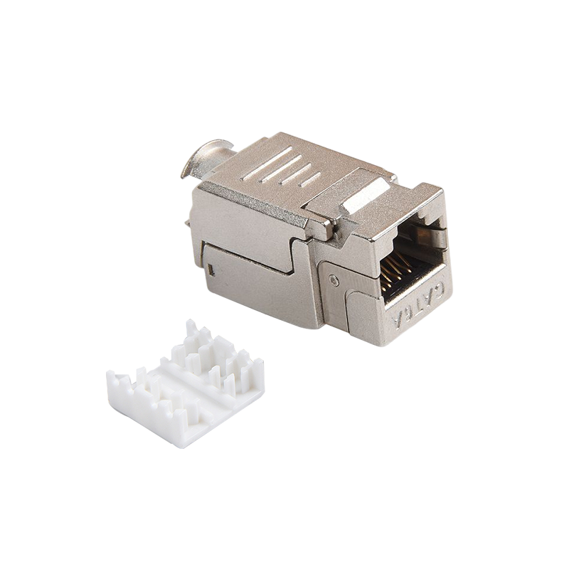 SMT-1048T8C6A-FTP 90 Derece Koruyucu Cat6a Toolless Keystone Jack